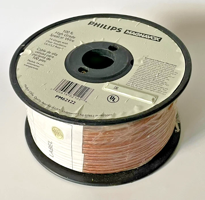 NUEVO SELLADO Philips Magnavox 100' ALTO GRADO 14 Calibre Aislado ALTAVOZ CABLE Foto 1 de 4