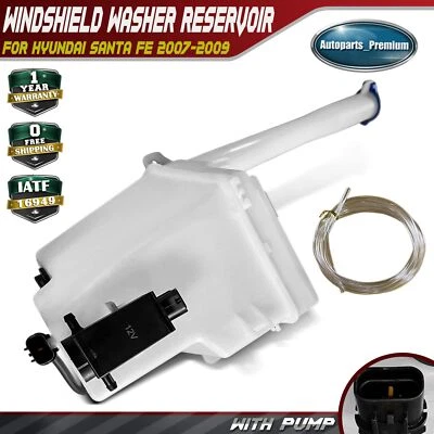 Windshield Washer Reservoir with Pump & Cap & Sensor for Hyundai Santa Fe 07-09 Foto 1 de 4