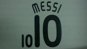 MESSI #10 Argentina Home 2008-2009 Custom-Made Handmade Name Set - Picture 1 of 1