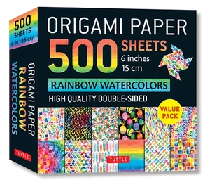 Origami Paper 500 Sheets Rainbow Watercolors 6" (15 Cm): Tuttle Origami Paper... - Picture 1 of 12