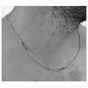 Kette Herren Kette Panzerkette 60CM x 3MM Massiv Silber 925/1000 Schmuck Unisex - Bild 1 von 7