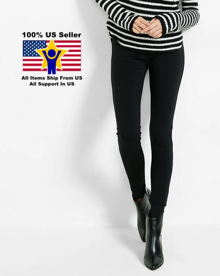  Leggings femininas térmicas de lã forrada quente para treino de pele ioga térmica - Imagem 1 de 4