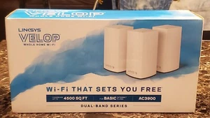 Brand New !Linksys VELOP 3 Set 4500 Sq Ft AC3900 Dual Band Intelligent WiFi - Bild 1 von 3