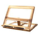 Foldable Recipe Book Stand,Wooden Frame Reading Bookshelf,Tablet Pc Support3456