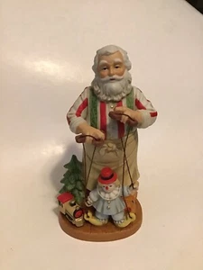 Home Interiors Ceramic 7.5" Vintage Figurine "Santa's Puppet Show" 5802-9 - Picture 1 of 4