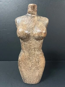 CARVED WOOD PAPER MACHE MOLD/SCULPTURE OF MANNEQUIN #T918 - Picture 1 of 10