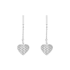 Tommy Hilfiger Silver Heart Women's Earrings - Picture 1 of 1