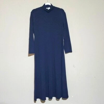 TRAVELSMITH Mock Neck Long Sleeve Shift Long Dress - Size Medium - Imagem 1 de 4