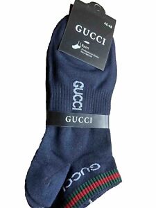 Gucci Socks , Men , Size : 42-48 ( 9-12). Blue . 2 Pairs