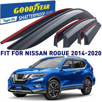 Side Window Deflectors Rain Guards for 2014-2020 Nissan Rogue SHATTERPROOF - Image 1 of 4