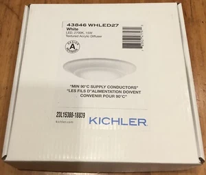 NEW Kichler LED Flush Mount Lighting 43846 WHLED27 2700K 15W White NIB - Picture 1 of 3