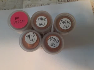 Five Rolls(50 coins each) of UN-circulated 1971-D Lincoln Memorial Cents. - Picture 1 of 1