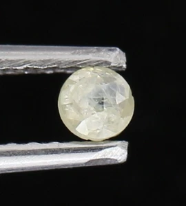 Diamante naturale fantasia taglio portoghese forma rotonda giallo 0,14 ct per regalo papà - Foto 1 di 14