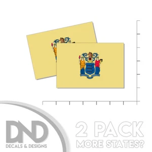 New Jersey State Flagge Aufkleber Sticker Autoaufkleber NJ New Jerseyite State 2er-Pack 5 Zoll - Bild 1 von 2