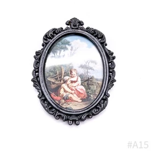 Vintage Miniatur Bilderrahmen aus Metall mit Barock-Motiv, verziert 8,5 x 12 cm - Picture 1 of 11