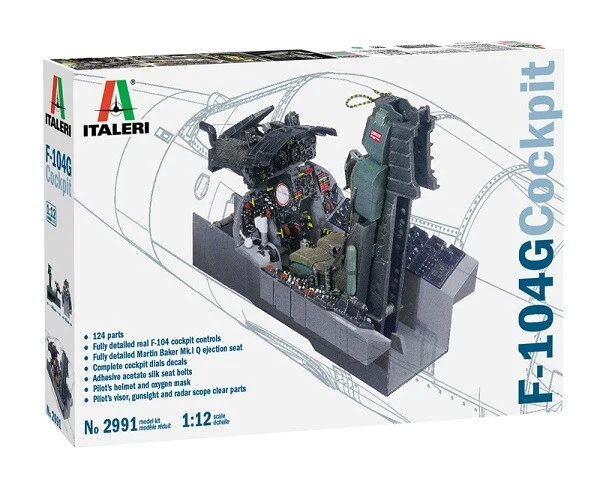 Italeri 2991 - 1/12 Lockheed F-104 G Cockpit - Nuovo - Immagine 1 di 1