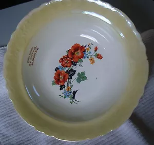 Tazón para servir vegetal Chartreuse óxido floral anterior a la Segunda Guerra Mundial 1904-16 Rd Lustreware Republic - Imagen 1 de 10