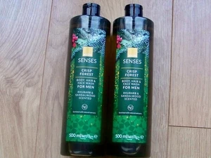 AVON SENSES CRISP FOREST FOR MEN HAIR & BODY WASH/SHOWER GEL 500ML X 2 LIM ED(B) - Bild 1 von 1