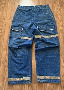 Vintage Marithe MFG Jeans Francois Girbaud Jeans Sz 40 Baggy Y2K Straps - Picture 1 of 7