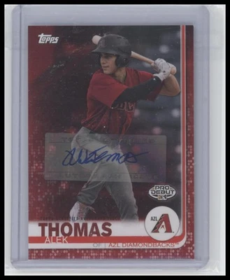 2019 Topps Pro Debut #29 Alek Thomas Autographs Red - Image 1 of 2
