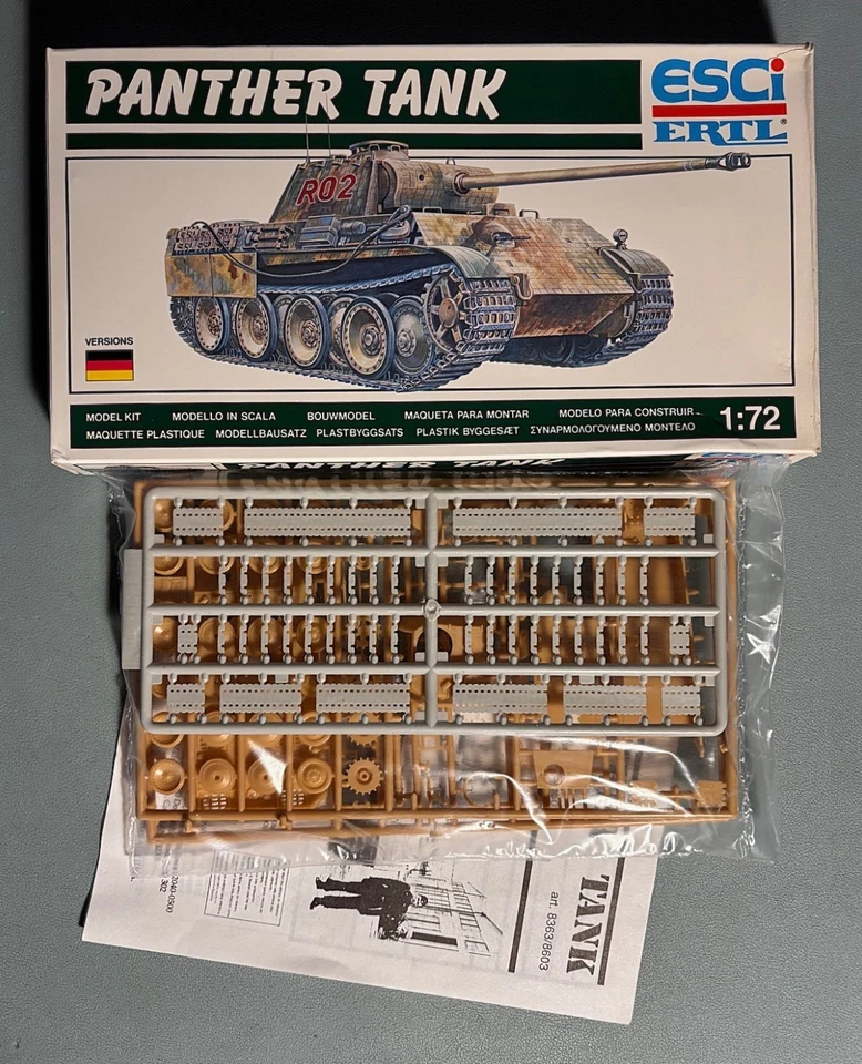 ESCI ERTL 8363 - PANTHER TANK (NO DECAL) - 1/72 PLASTIC KIT - Immagine 1 di 1