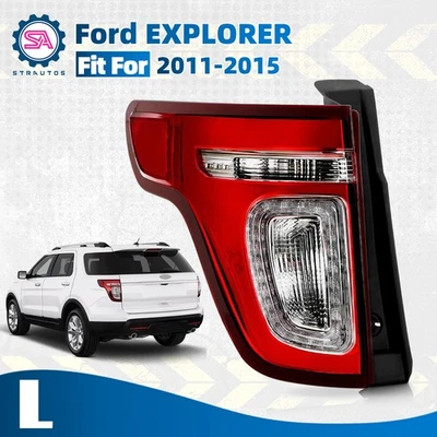 LED Tail Light For 2011-2015 Ford Explorer Red Clear With Bulbs Left Driver Side Foto 1 de 4
