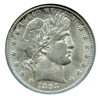 Medio dólar de peluquero 1893-O, NGC MS 61 Foto 1 de 3