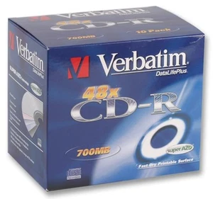 VERBATIM - CD-R imprimable 48x - Pack de 10 boîtiers - Afbeelding 1 van 1