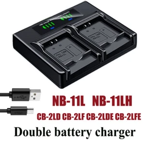 Dual Battery Charger For Canon NB-11L IXUS 177 180 185 190 240 HS 265 HS 285 HS - Picture 1 of 4