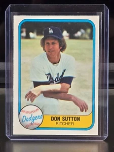 1981 FLEER DON SUTTON #112 MLB BASEBALL CARD LOS ANGELES DODGERS NM+ - Picture 1 of 2