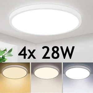 4x 28W LED Panel Ceiling Light Ultra Thin Dimmable Home Bedroom Kitchen Fixture - Picture 1 of 13