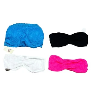 NWT Victorias Secret PINK Lace Bandeau Womens Size M Set of 4 - Picture 1 of 4