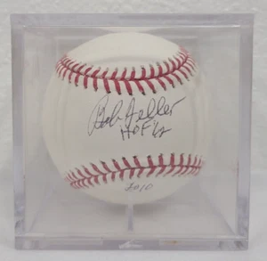 Autogrammiert Bob Feller HOF '62 Rawlings Baseball 2010 Inschrift in Etui signiert - Bild 1 von 14