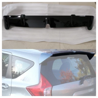 ABS Black Rear Trunk Spoiler Wing For 2014-2017 Nissan Versa Note Hatchback 5DR - Image 1 of 4