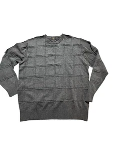 F/X Fusion Gray Sweater Men’s M Pullover Grid Knit Normcore Minimalist Softboy - Picture 1 of 8