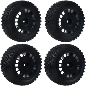 Llantas llantas y neumáticos de goma buje de transmisión hexagonal de 12 mm para Tamiya TT-02B / DT-02 HPI HSP - Imagen 1 de 7