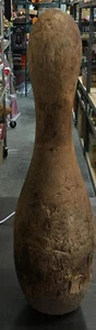 Pin de boliche de madera primitiva 16,25"" palo de madera vintage - Imagen 1 de 5