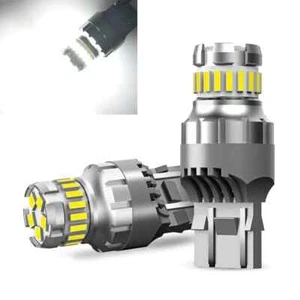 2PCS T20 W21W 7443 7440 Daytime Running Light Globe Reverse LED Light Error Free - Picture 1 of 12