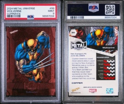 2024 Metal Universe #99 Wolverine Copper Fx PSA 9 - Image 1 of 3