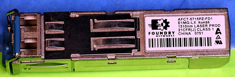 Transceptor E1MG-LX FOUNDRY Avago AFCT-5715PZ-FD1 1000BASE-LX SFP 1310nm 10 km Foto 1 de 1