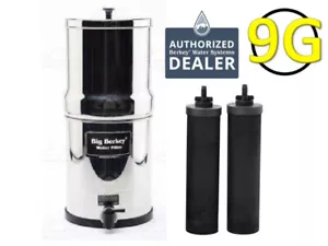 Big Berkey Water Filter w/ 2 Black Berkey Elements - NON-EMBOSSED - NEW - Picture 1 of 5