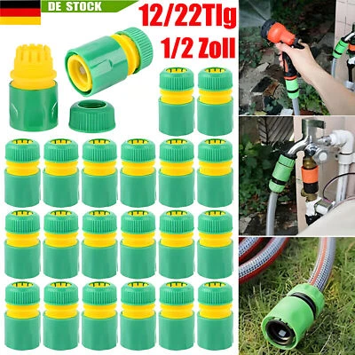 12/22x Gartenschlauch Schlauch Verbinder Kupplung Adapter Anschluss 1/2 Zoll DE - Bild 1 von 4