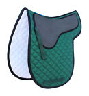 Horse Cotton Quilted Jumping ENGLISH SADDLE PAD Contoured Gel Hunter Green 72F24