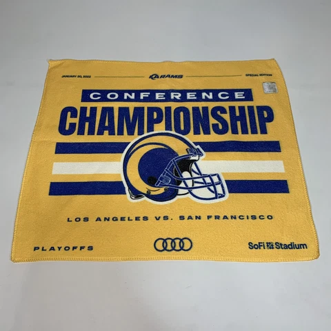 2022 2021 Rams 49ers SoFi NFC Championship Rally Towel 1/30/22 January 30 SGA Cover