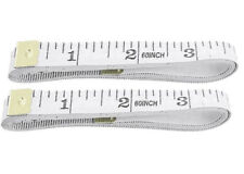 WHITE BODY MEASURING RULER SEWING CLOTH TAILOR TAPE MEASURE SOFT FLAT 150CM 60"