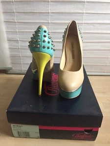 High Heels Buffalo Größe 37, NEU!! Sammlerstück Plateau Nieten Pumps Sky Heels - Bild 1 von 4