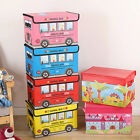 Cartoon School Bus Storage Box Foldable Clothes Toy Sundry Storage Box Organi Ni