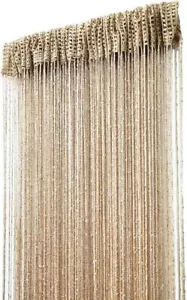 ave split Decorative Door String Curtain Wall Panel Fringe Window Room Divider B - Picture 1 of 5