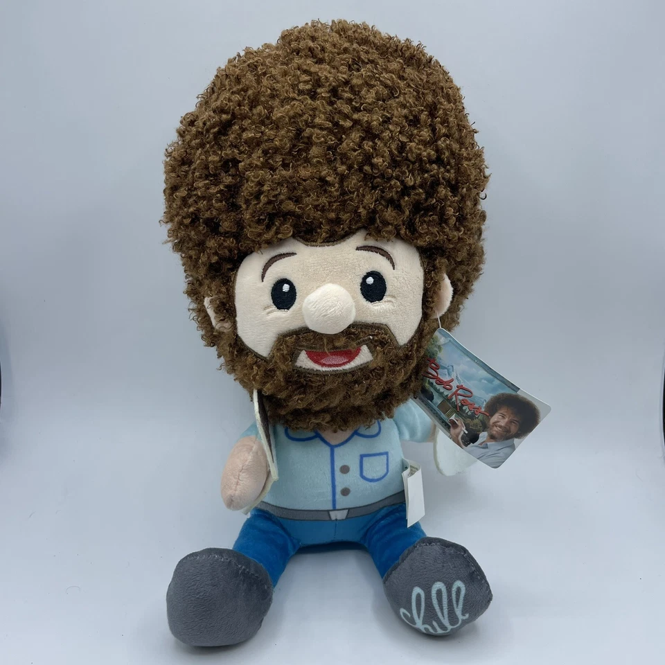 Licensed Bob Ross Character Fiesta Plush Figure Doll 13" - With Tag