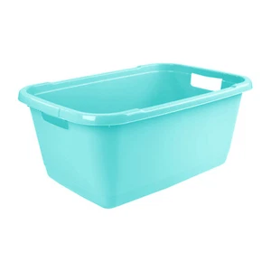 Wäschekorb Wäschewanne Plastik Korb keeeper 65cm 52L blau stabiler Kunststoff - Bild 1 von 5